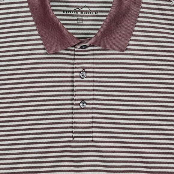 Eddie Bauer Golf Polo Shirt 3 Button Striped Short Sleeve Men's Size XLT Tall - Picture 8 of 10